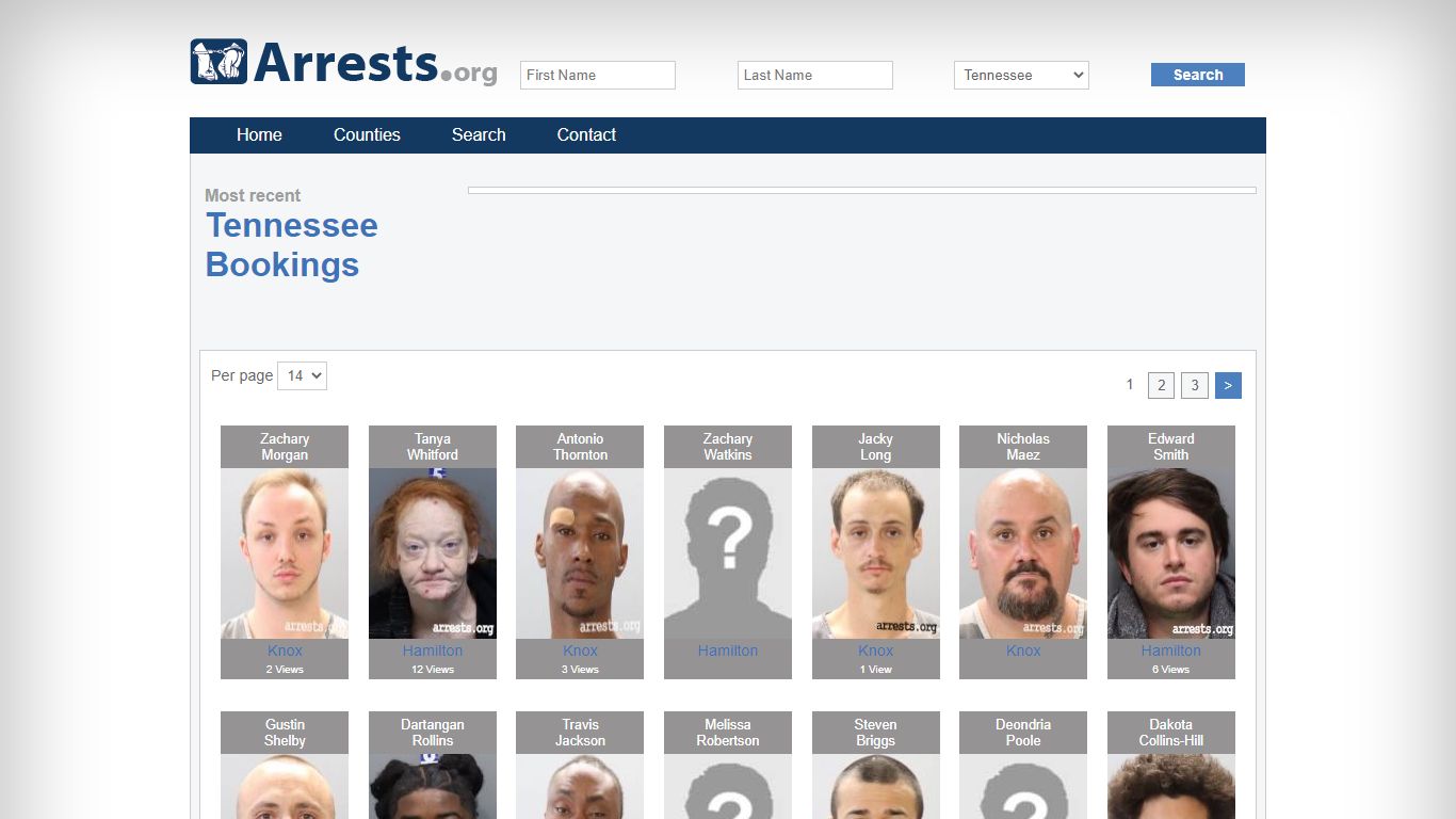 Tennessee Arrests and Inmate Search